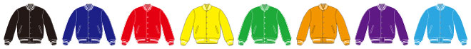 セットインタイプのサテンジャケット色見本